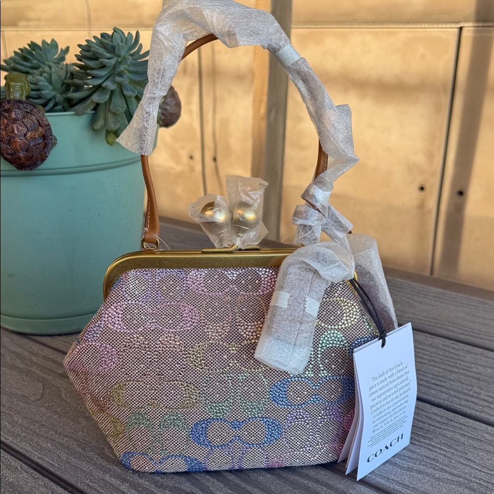 Coach Metallic Gold and Pastel Mini Bag